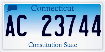 CT license plate AC23744