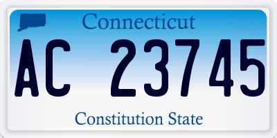 CT license plate AC23745