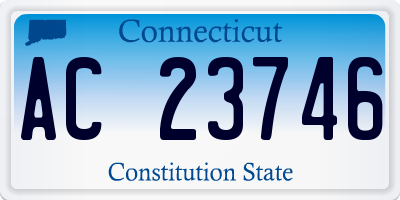 CT license plate AC23746