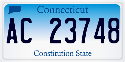 CT license plate AC23748