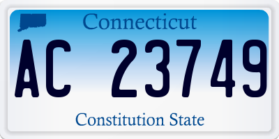 CT license plate AC23749