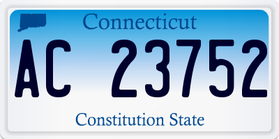 CT license plate AC23752