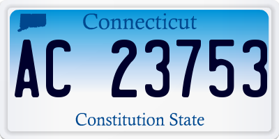 CT license plate AC23753
