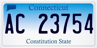 CT license plate AC23754