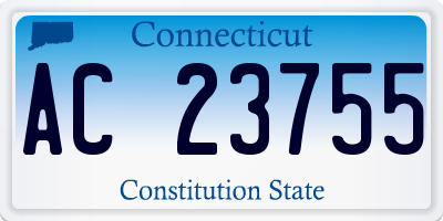 CT license plate AC23755