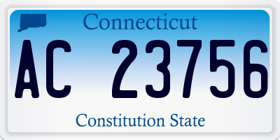 CT license plate AC23756
