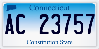 CT license plate AC23757