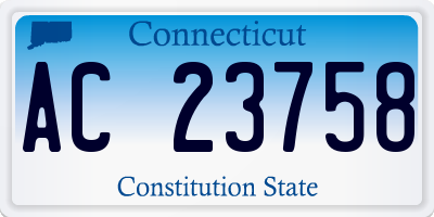 CT license plate AC23758