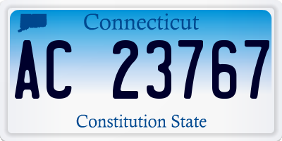 CT license plate AC23767