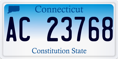 CT license plate AC23768