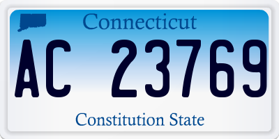 CT license plate AC23769