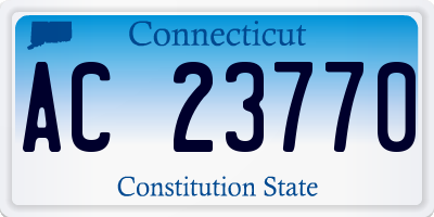 CT license plate AC23770