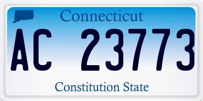 CT license plate AC23773