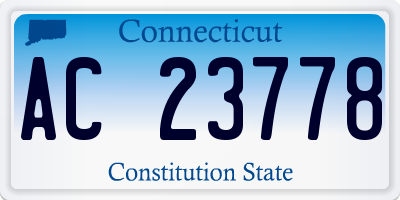 CT license plate AC23778