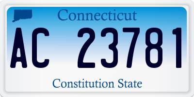 CT license plate AC23781