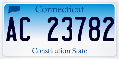CT license plate AC23782