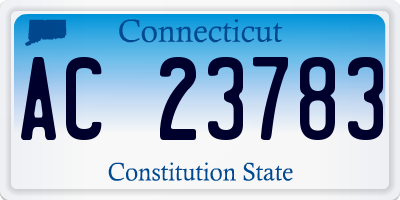 CT license plate AC23783