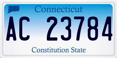 CT license plate AC23784