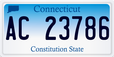 CT license plate AC23786
