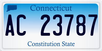 CT license plate AC23787
