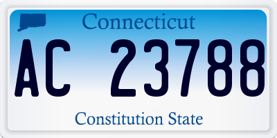 CT license plate AC23788