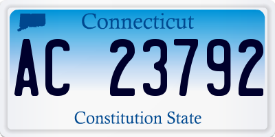 CT license plate AC23792