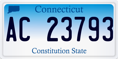 CT license plate AC23793