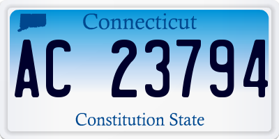 CT license plate AC23794