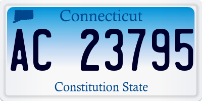 CT license plate AC23795