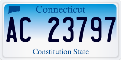 CT license plate AC23797