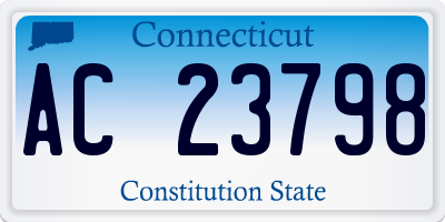 CT license plate AC23798