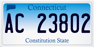 CT license plate AC23802