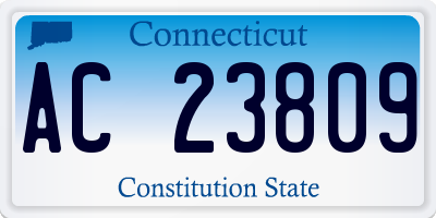 CT license plate AC23809