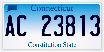 CT license plate AC23813