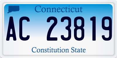 CT license plate AC23819