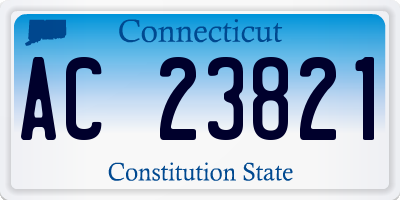 CT license plate AC23821