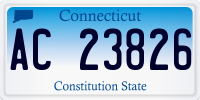 CT license plate AC23826