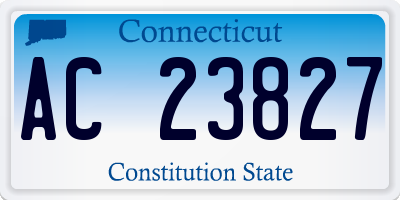 CT license plate AC23827