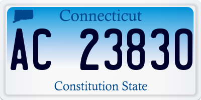 CT license plate AC23830