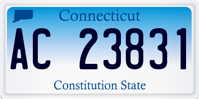 CT license plate AC23831