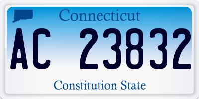 CT license plate AC23832