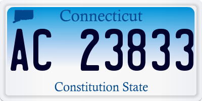 CT license plate AC23833