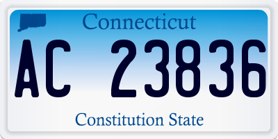 CT license plate AC23836