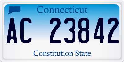 CT license plate AC23842