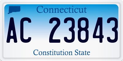 CT license plate AC23843