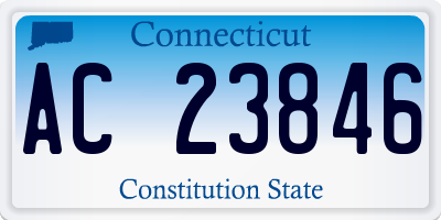 CT license plate AC23846