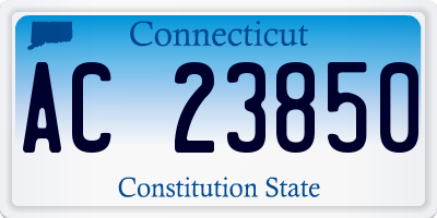 CT license plate AC23850