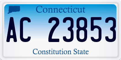 CT license plate AC23853