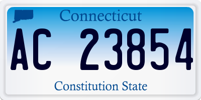 CT license plate AC23854