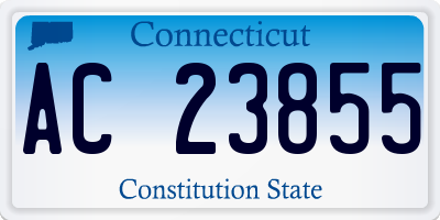 CT license plate AC23855